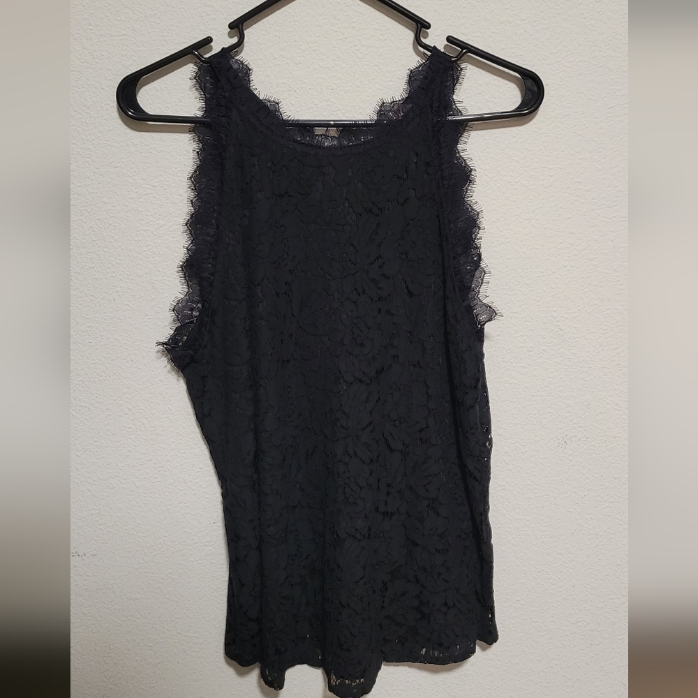 Halife Black Lace Halter Top